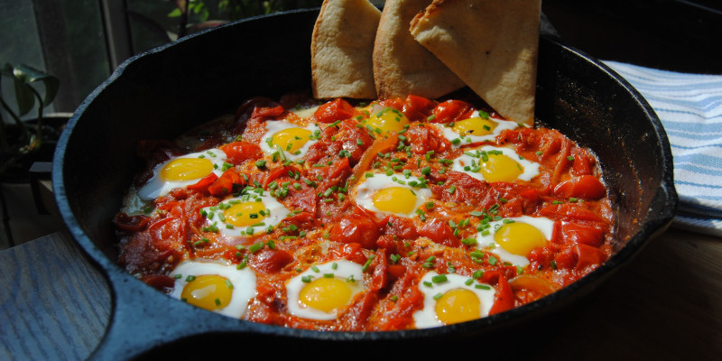 Chef Kyle's Shakshuka with Quail Eggs