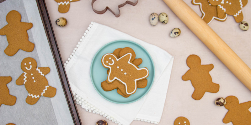 Holiday Gingerbread Cookies (Made With Quail Eggs)