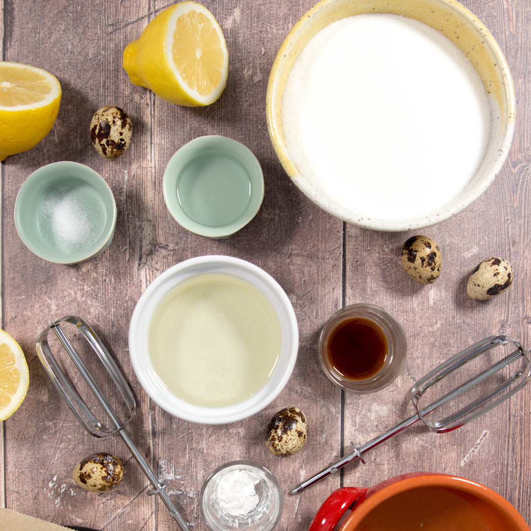 sugar in bowl, with other ingredients in bowl