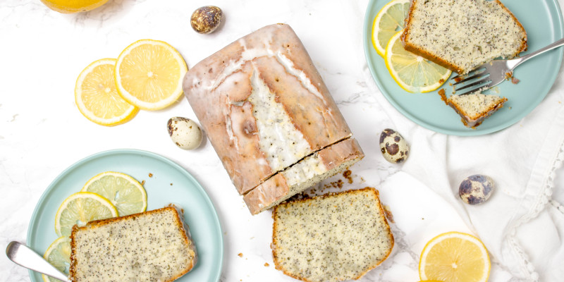 Lemon Poppy Seed Loaf with Quail Eggs