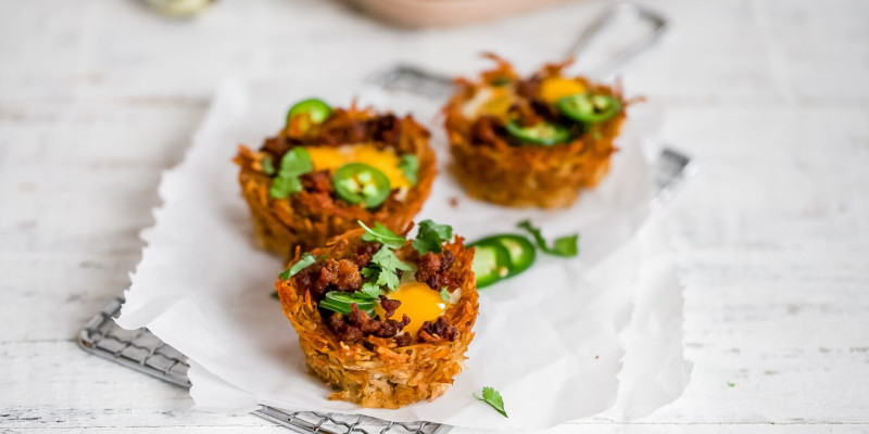 Crispy Potato Nests With Quail Eggs