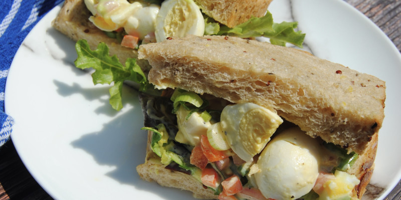 Chef Kyle's Quail Egg Salad Sandwich