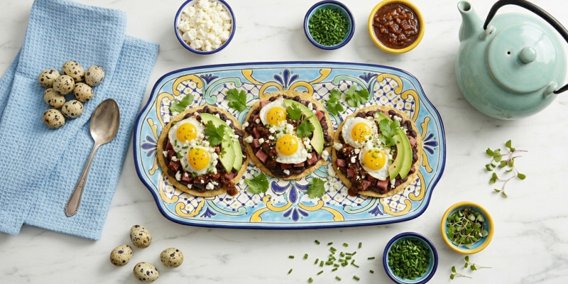 Chef Lisa Dickie's Breakfast Tostadas with Quail Eggs