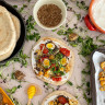 Pitas With Labneh, Za’atar & Quail Eggs