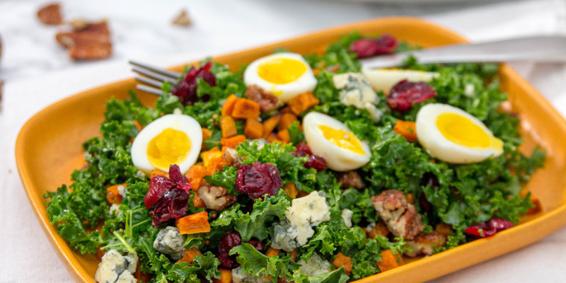 Winter Sweet Potato Salad With Quail Eggs