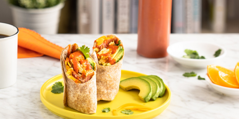 Simple Breakfast Burrito With Quail Eggs