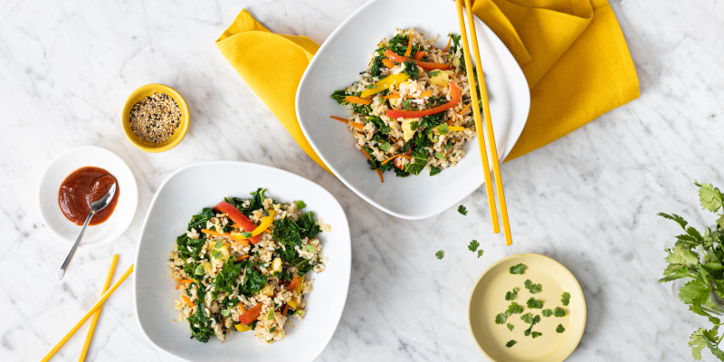 Kale, Coconut & Quail Egg Fried Rice