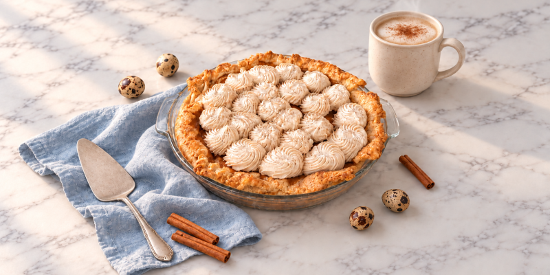 Classic Pumpkin Pie with Quail Eggs