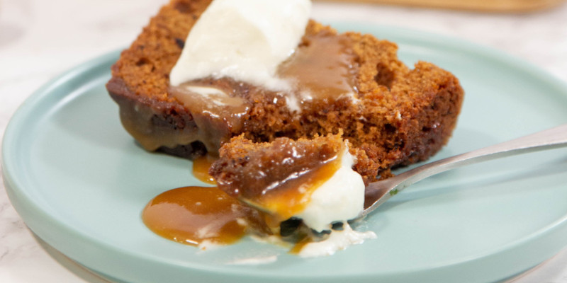 Sticky Toffee Pudding Squares (Made With Quail Eggs!)